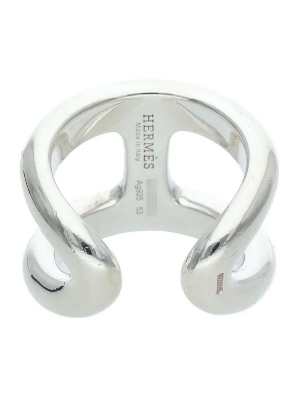 Hermes Osmose GM Silver Ring